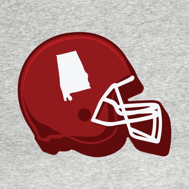 Alabama Outline Football Helmet by SLAG_Creative